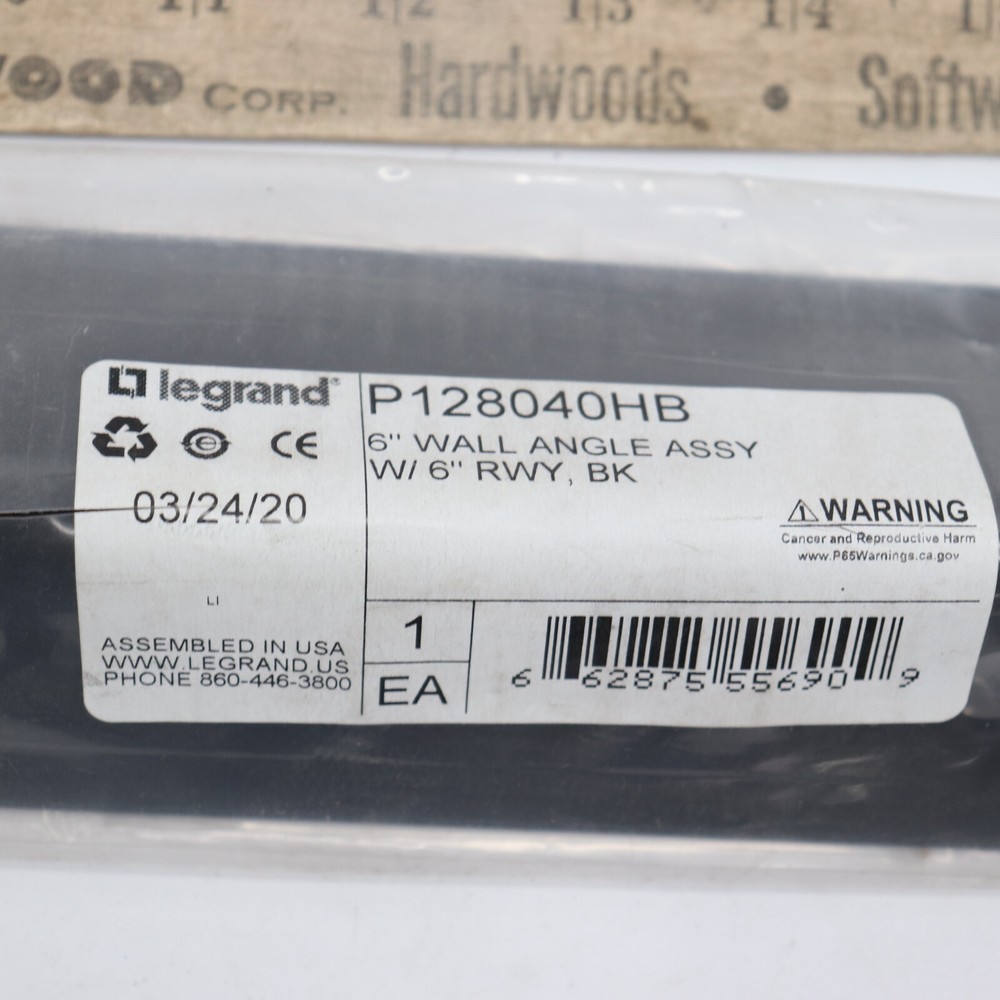 Legrand Ortronics Wall Angle Assembly Black 6" P128040HB