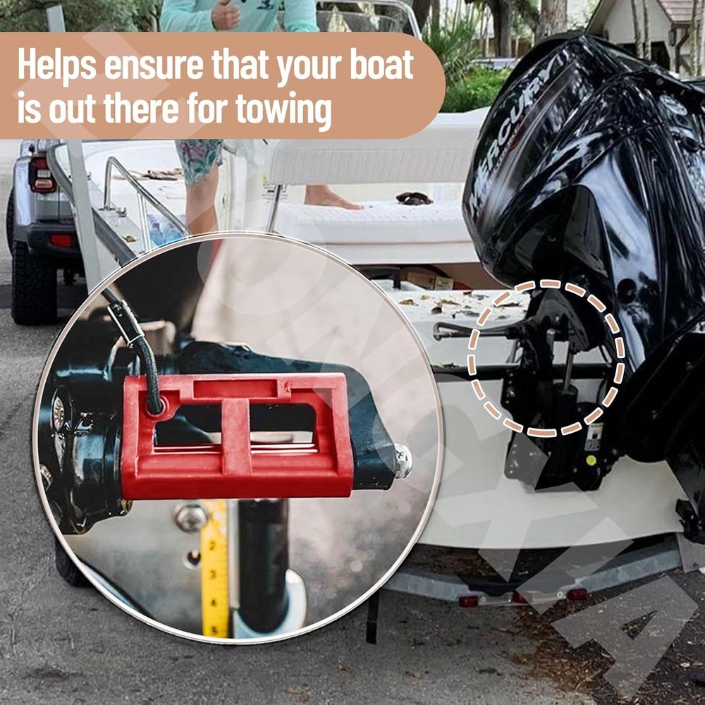 4" Steer Stop Outboard Hydraulic Steering Lock, Locks Red