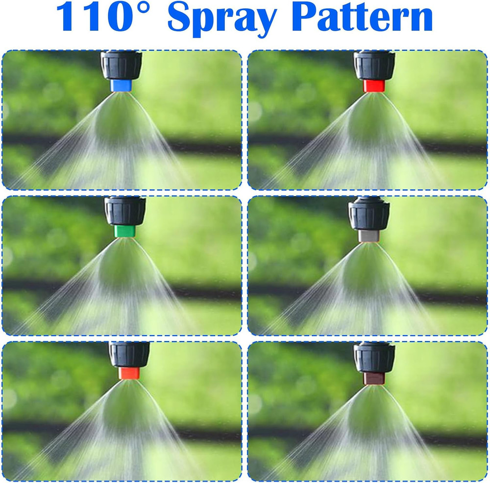 110° Flat Fan Spray Nozzle Tips Set for Agricultural Sprayers, 2 Pack