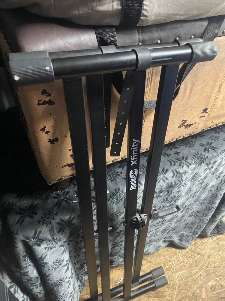 RockJam Adjustable Keyboard Stand with Locking Straps & Quick Release Mechanism