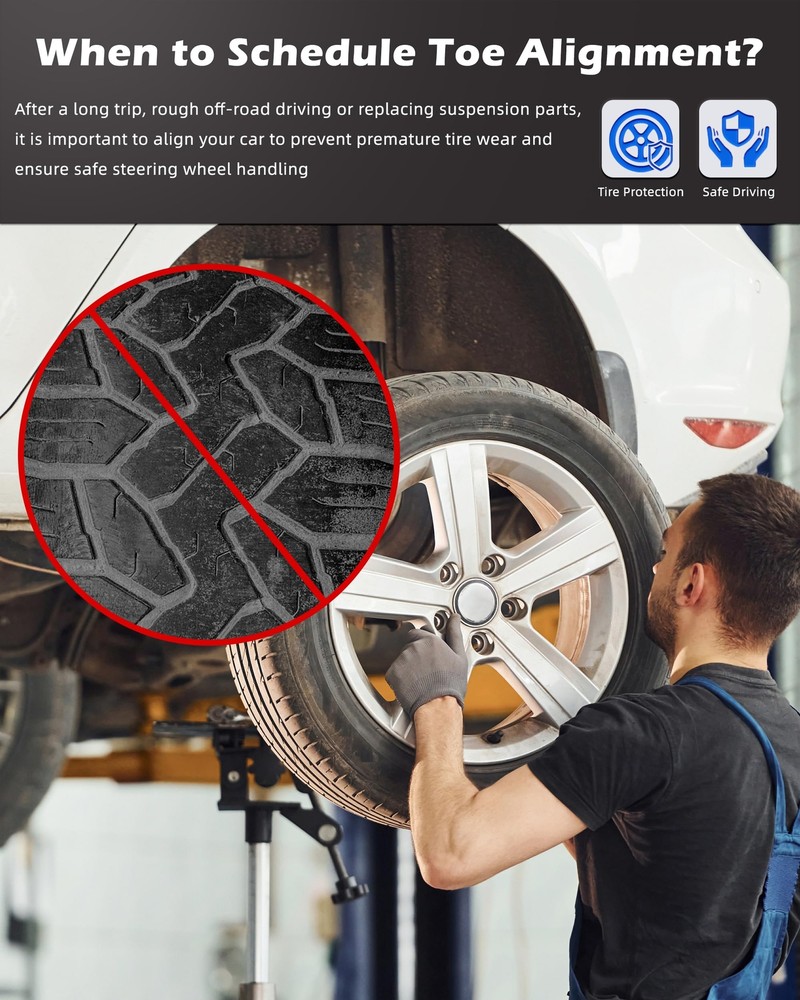 2PCS Herramientas alineación ruedas para automóviles