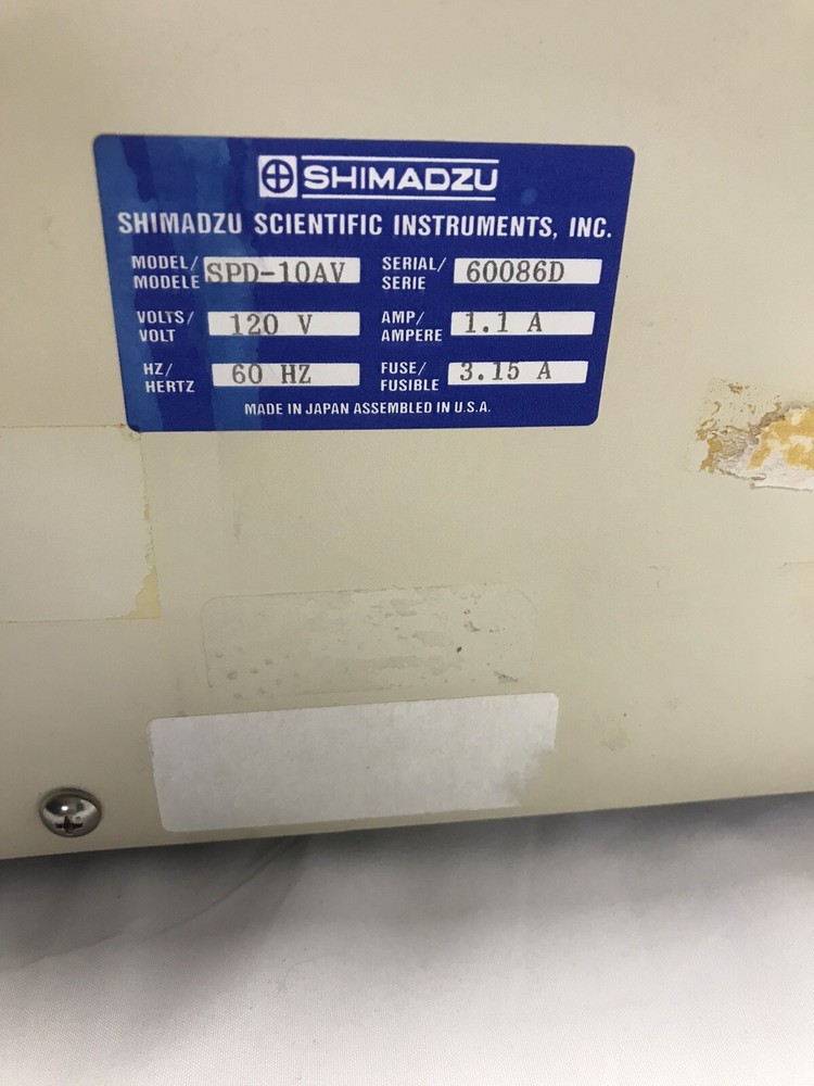 SHIMADZU SPD-10AV UV VIS DETECTOR