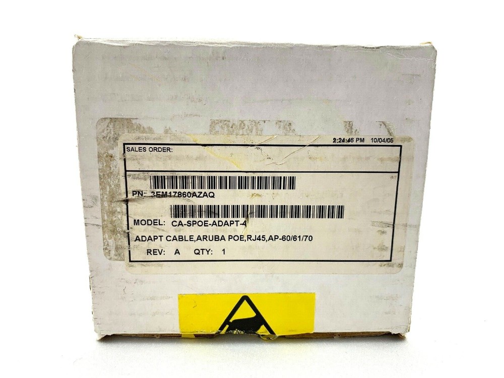 Aruba CA-SPOE-ADAPT-4 Mid-Span PoE Ethernet Adapter RJ45