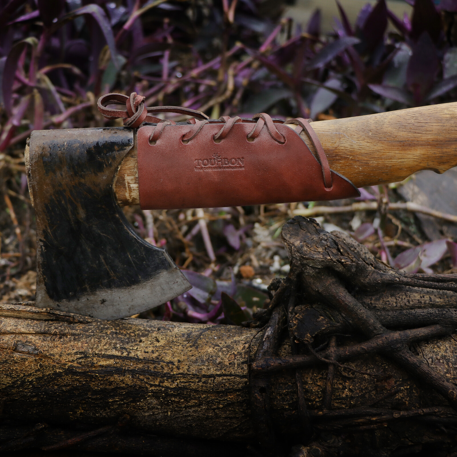 Hunting Leather Axe Handle Protection Hatchet Guard Adjust Lacing Grip-Xmas Gift