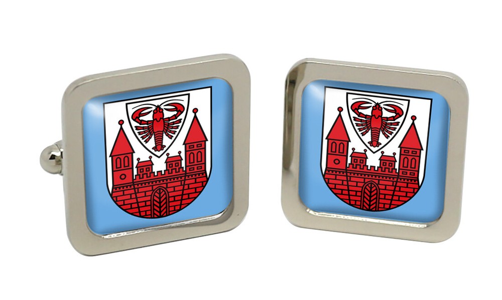 Cottbus (Germany) Square Cufflink in Chrome Box