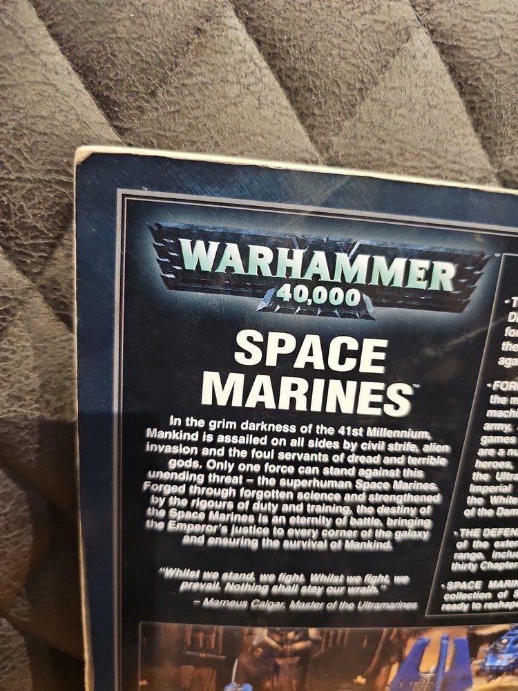 Warhammer 40k Space Marines Codex Old OOP BKS9