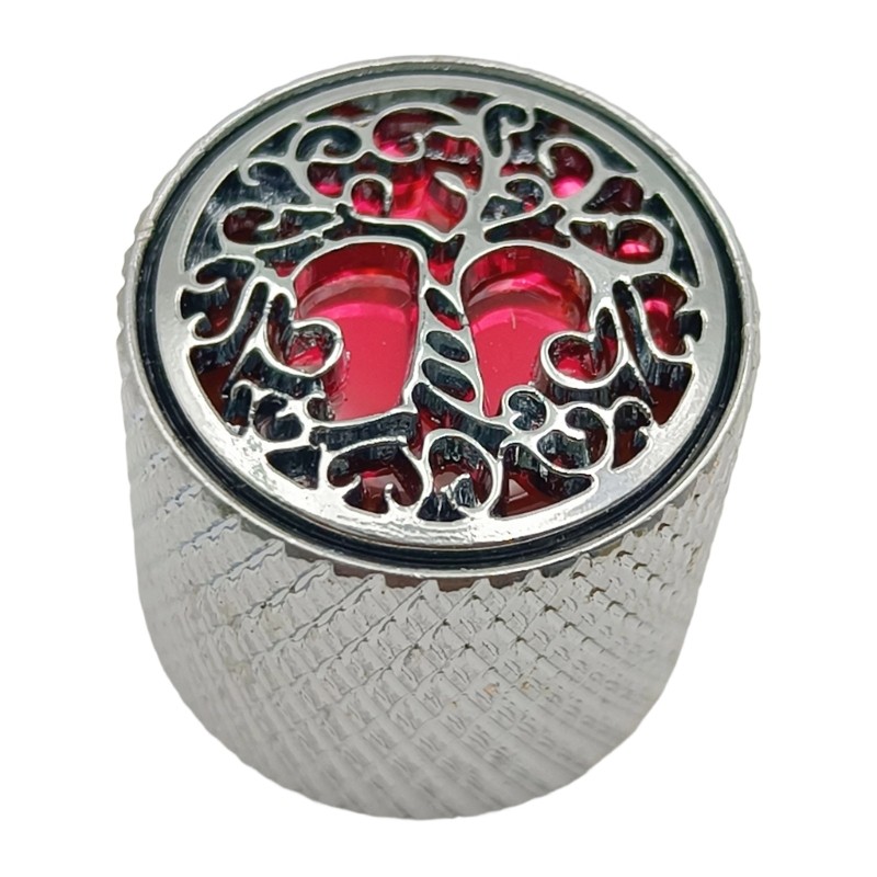 6mm Shaft Hole Potentiometer Knob Metal Tree Pattern Electric Guitar Knobs