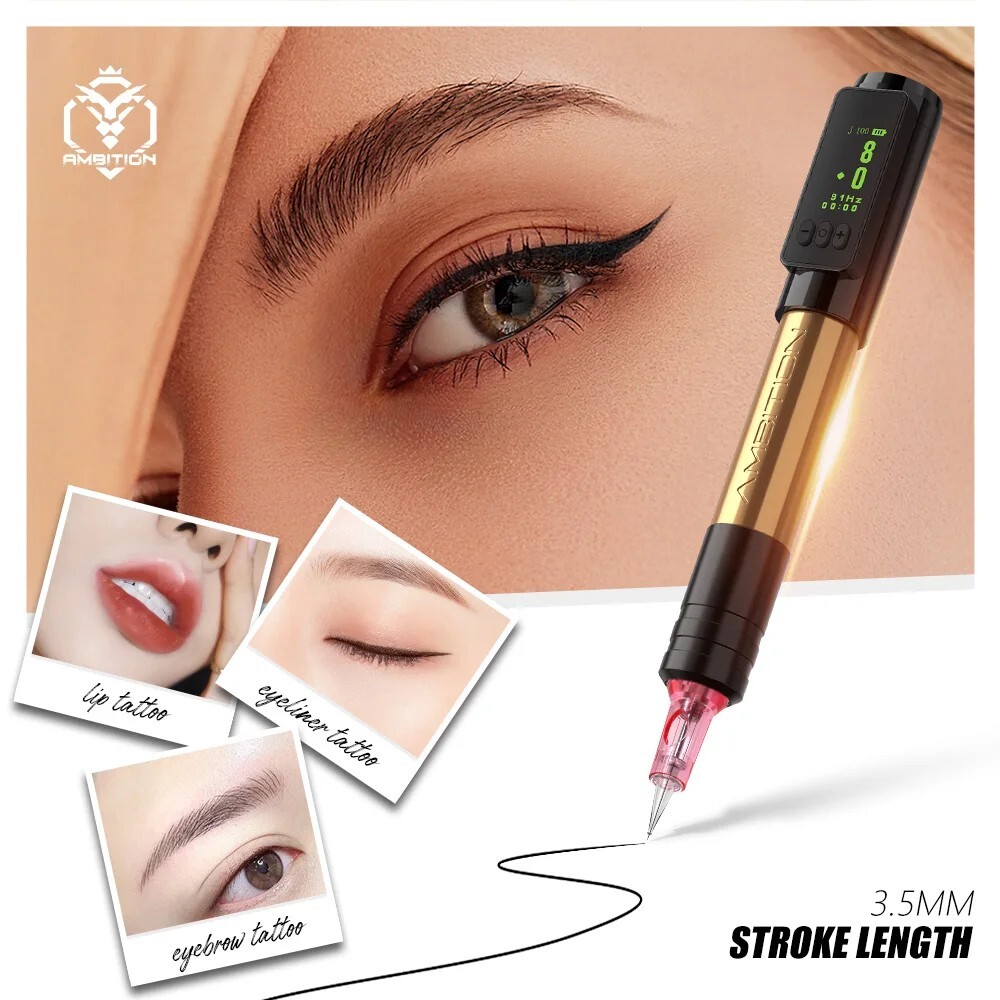 Ambition RCA Rotary Tattoo Machine Permanent Makeup Machine Kit Coreless Motor