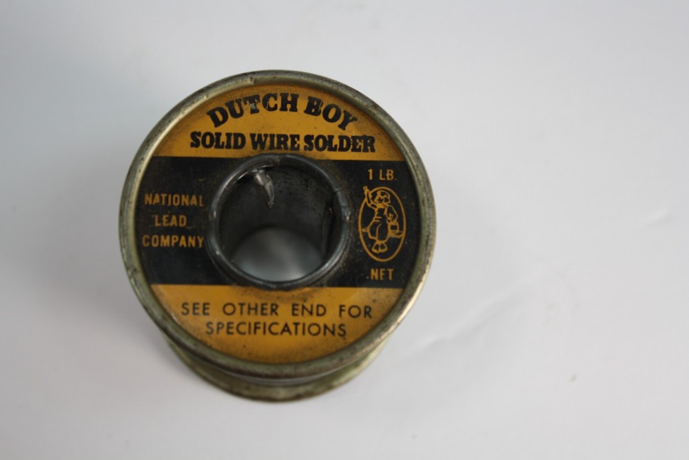 Vintage Solder 1 Lb Dutch Boy 50/50 Solid Wire Solder