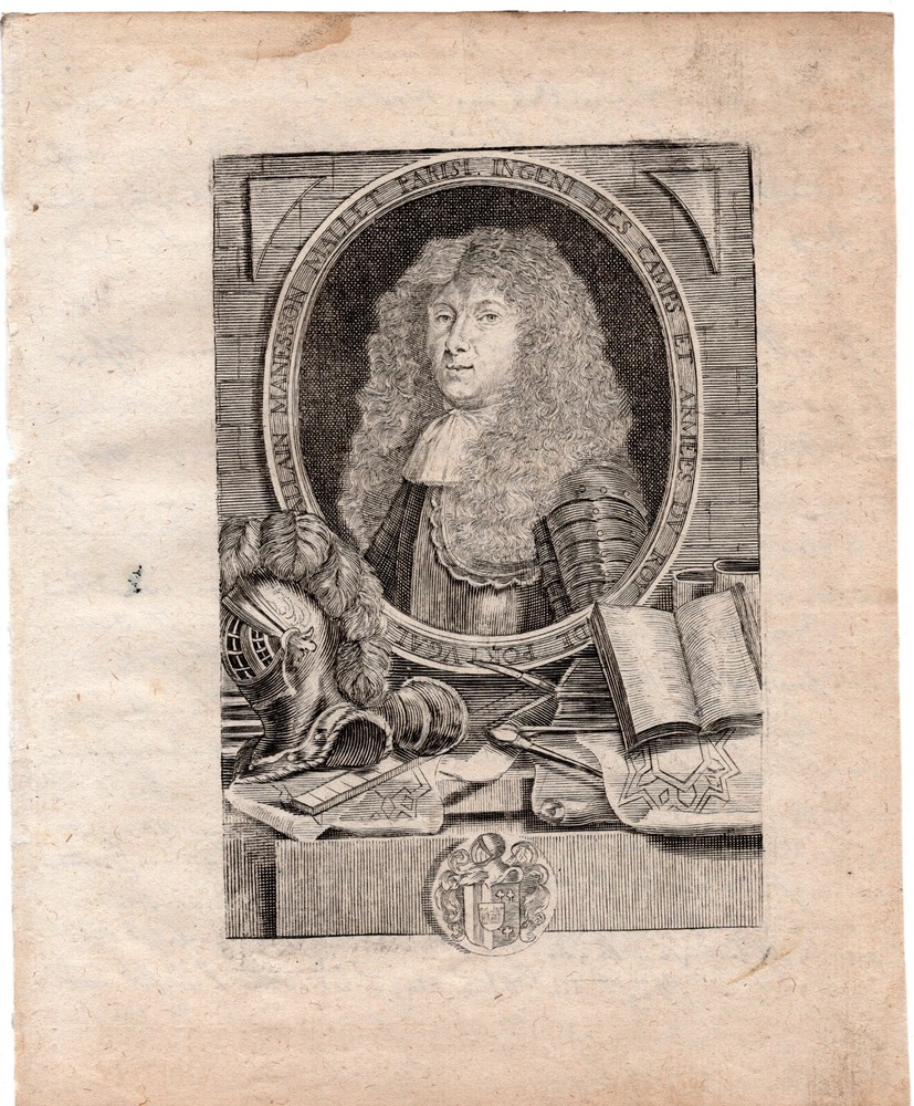 1719 Allain Manesson Mallet "Portrait" Antique Print