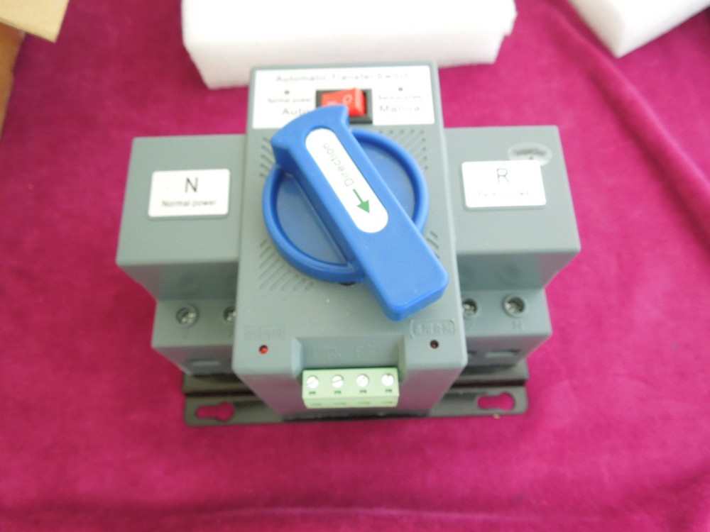 63A ATS Dual Power Automatic Transfer Switch for Generator Changeover Switch 2P