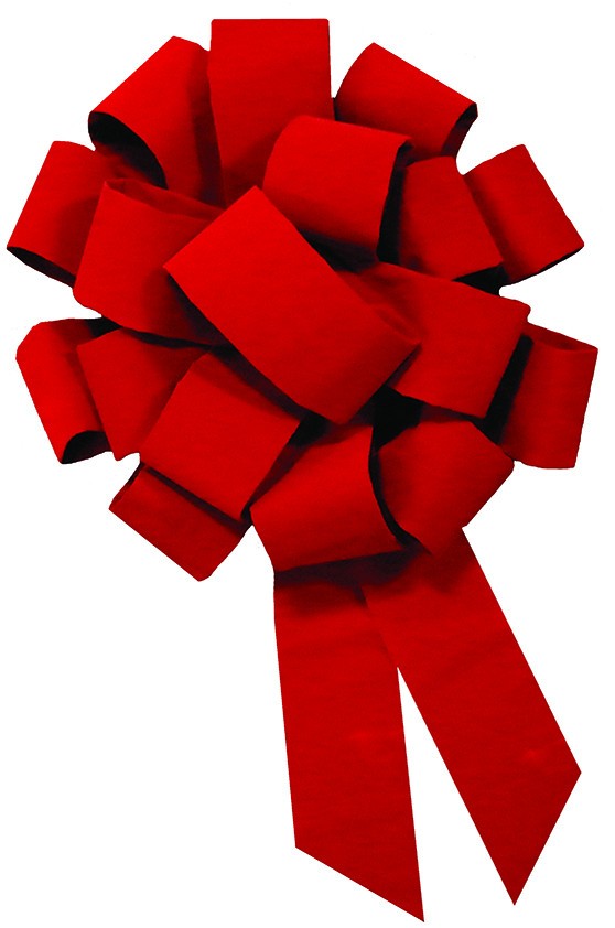 GIANT RED VELVET CAR BOWS