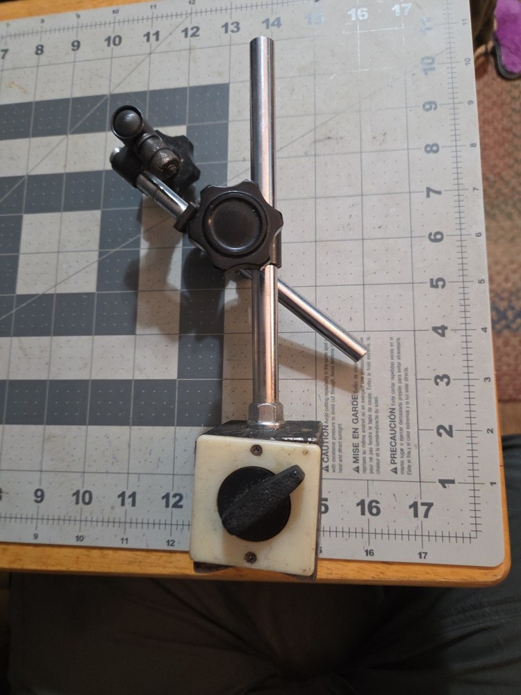 2 Magnetic Base Dial Indicator Holder Lot 1 Has On/Off Switch