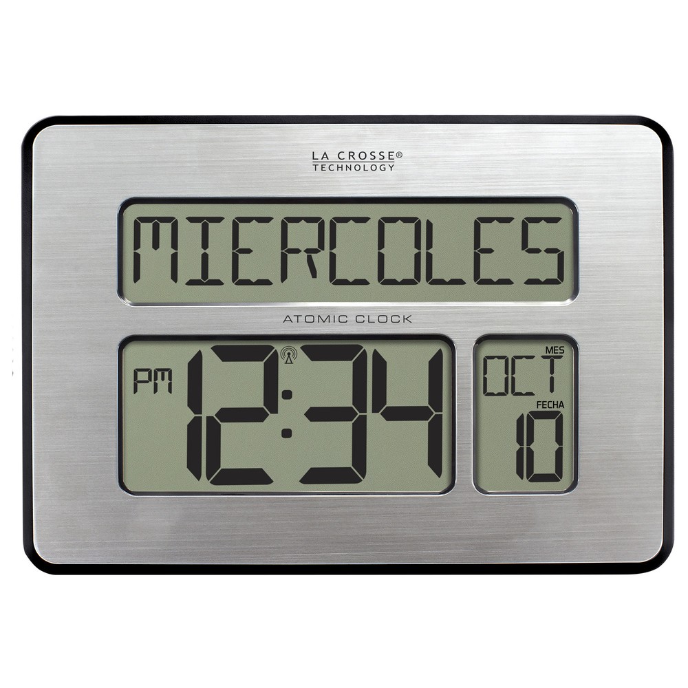 513-1419 La Crosse Technology 2" Numbers Atomic Digital Wall Clock - Open Box