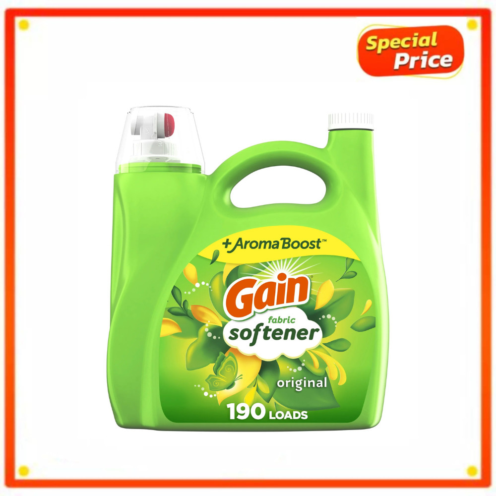 Gain Liquid Laundry Fabric Softener and Conditioner, Original Scent, 140 fl oz