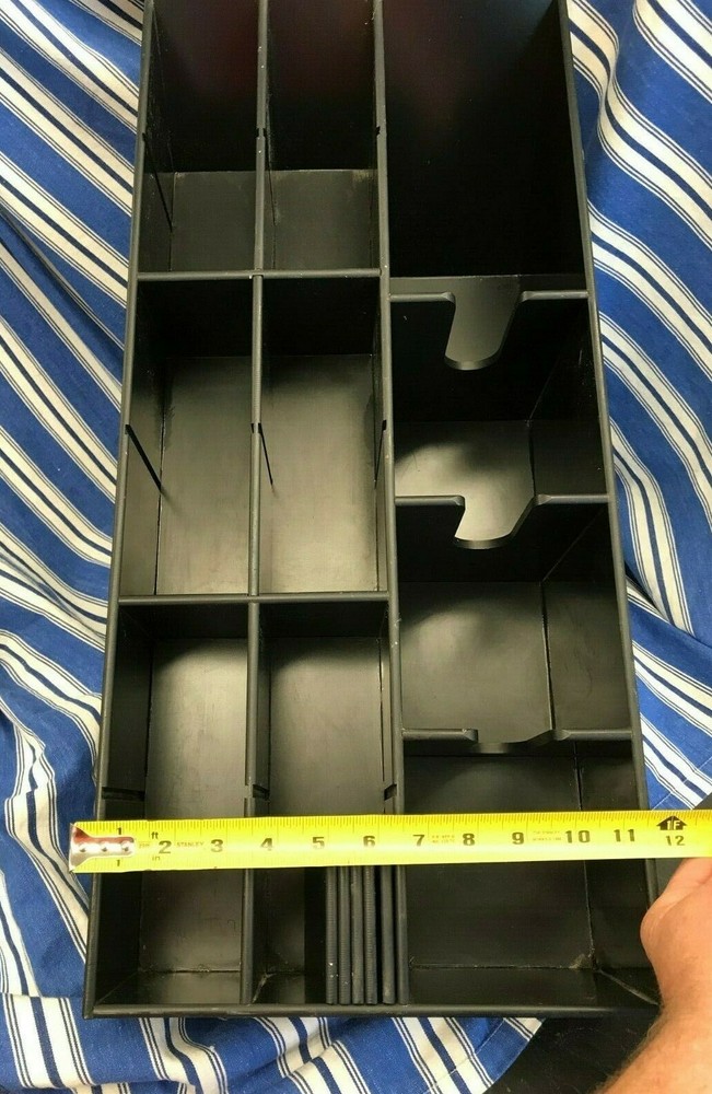 Dispense-Rite Lid, Straw & Condiment Organizer Black Polystyrene Adjustable