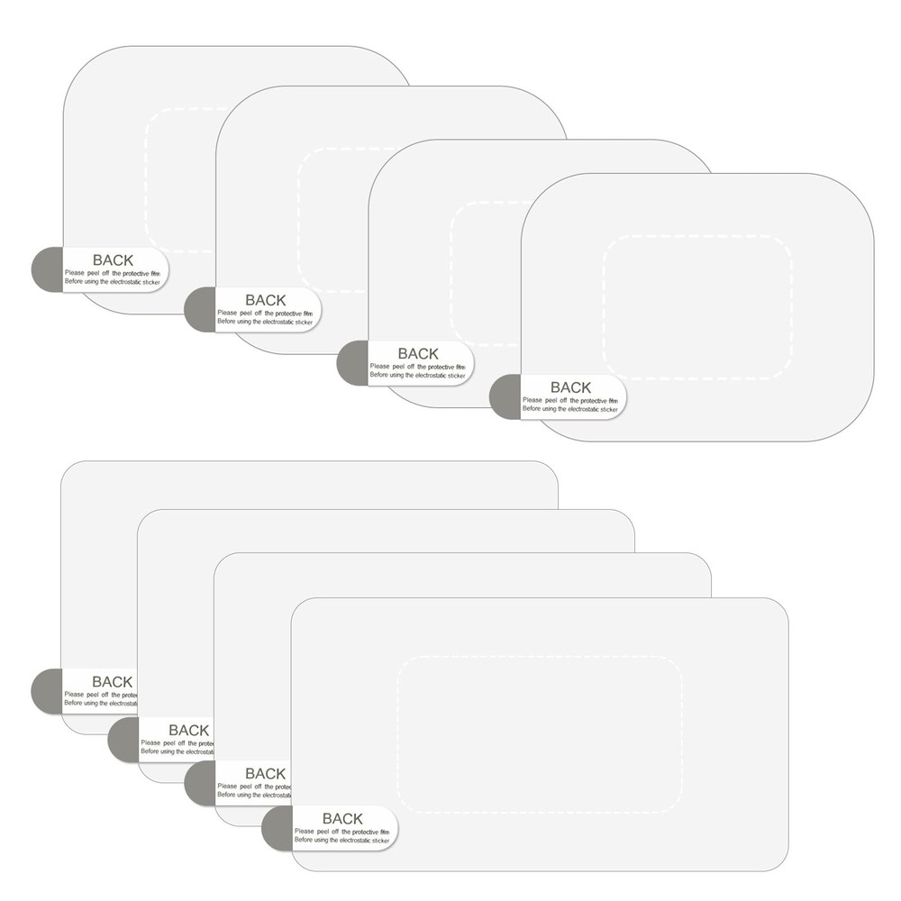 8Pcs Dashcam Windshield Sticke Clear Electrostatic Stickers Sticker