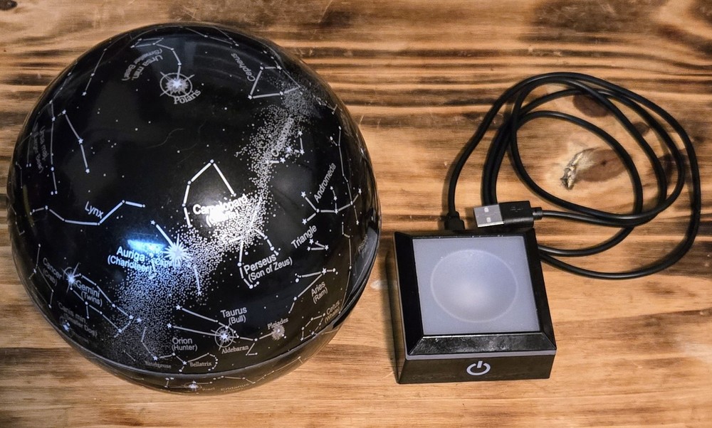 Desktop Magnetic Globe With Light Up Base Constellation Solar System Display