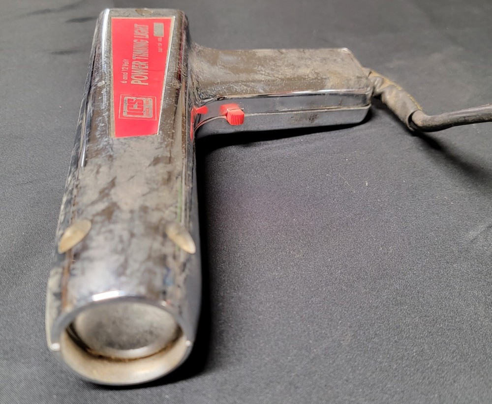 Vintage ICS DELUXE AUTO ENGINE ANALYZER w/ Timing Light, Cables, Instructions