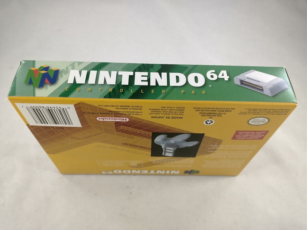 Nintendo 64 N64 Controller Pak w/ Original Box & Cardboard Insert