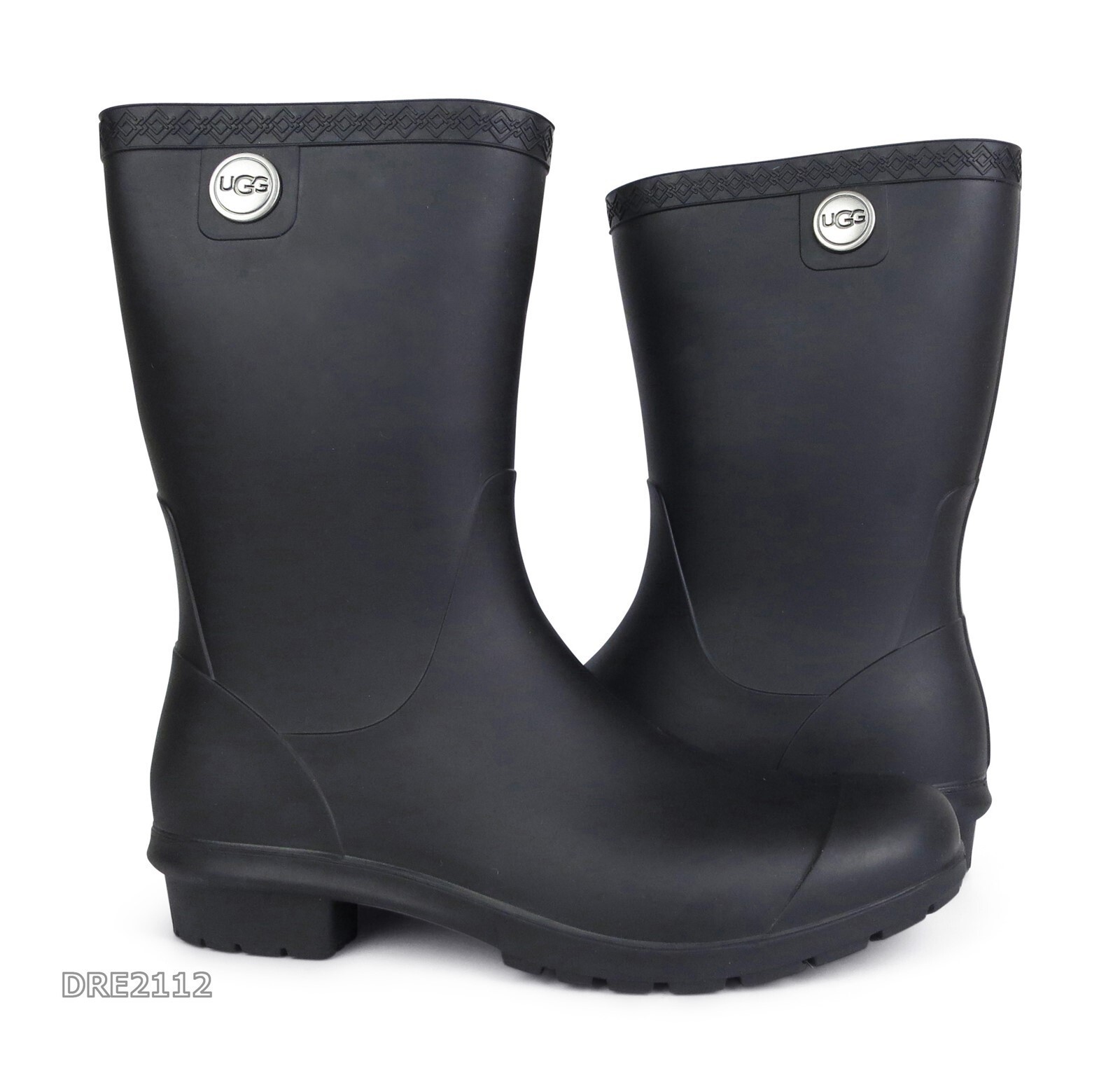 UGG Sienna Matte Black Rain Boots Womens Size 8 -NIB-