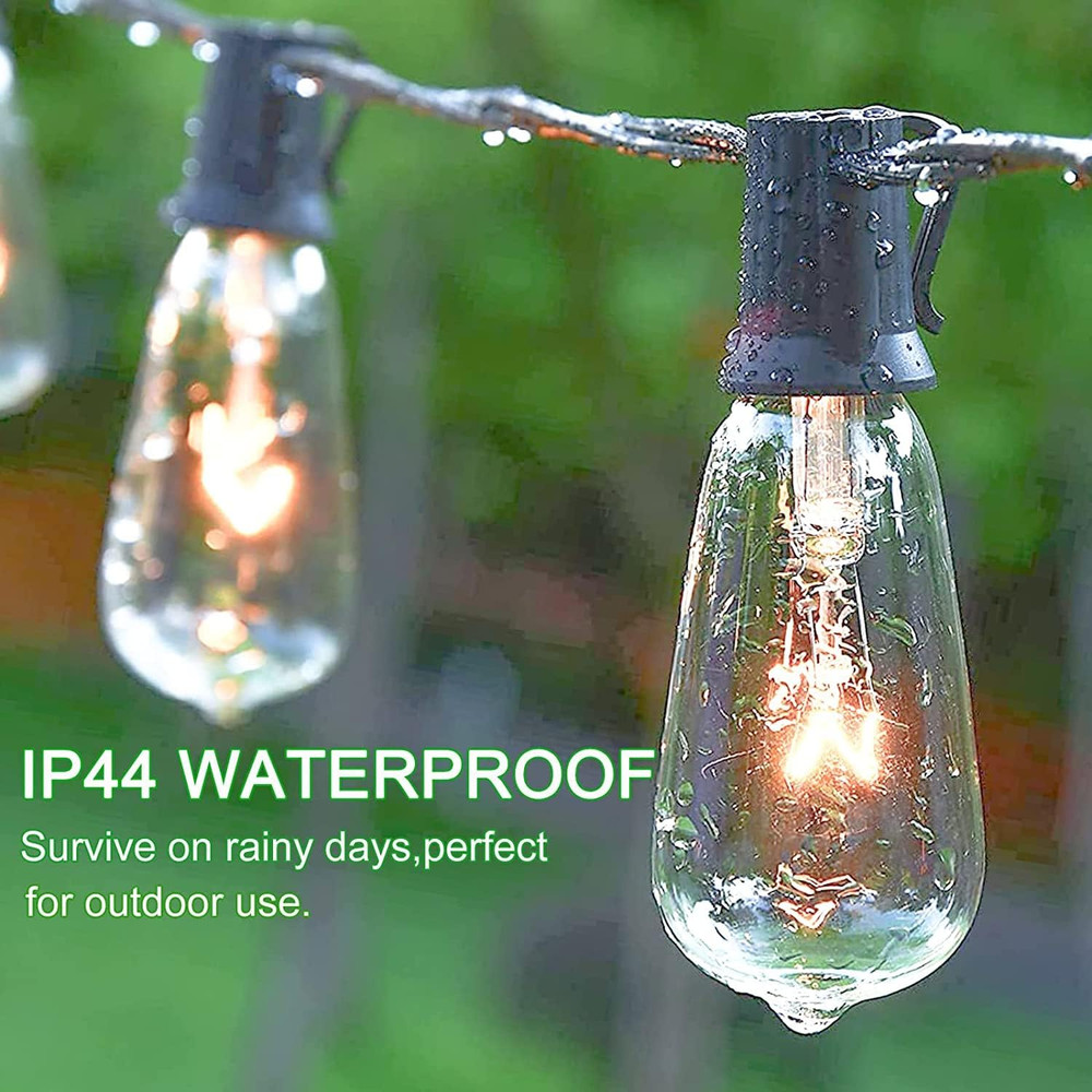 10 Pack Edison Replacement Light Bulbs for Outdoor String Lights, ST40 7W E17 Ba