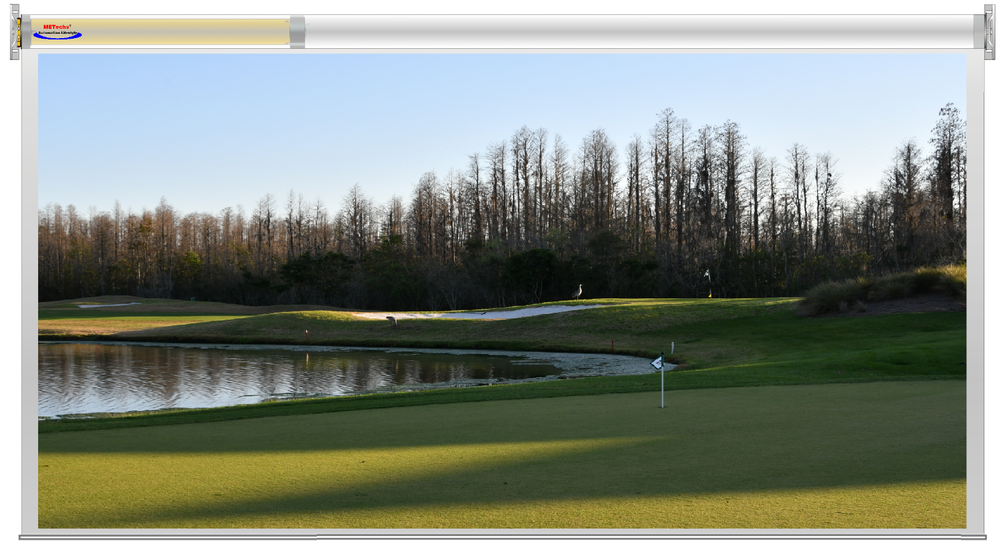 94"X120" Motorized Remote Control Golf Simulator Impact Retractable Screen W pad