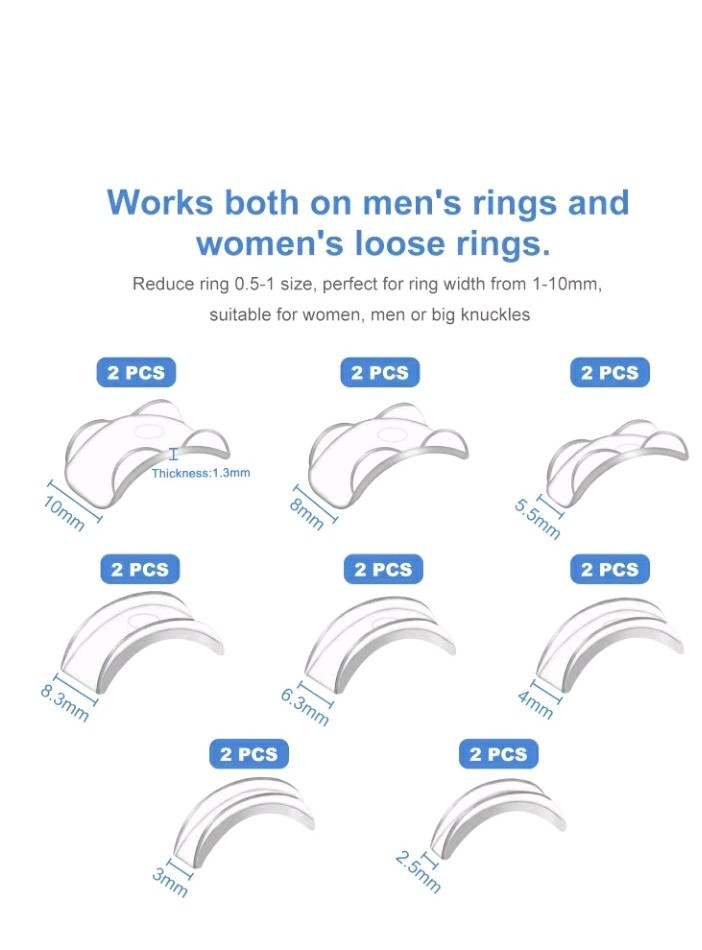 Ring Size Adjuster Kit 32 Pc 12 Sizes