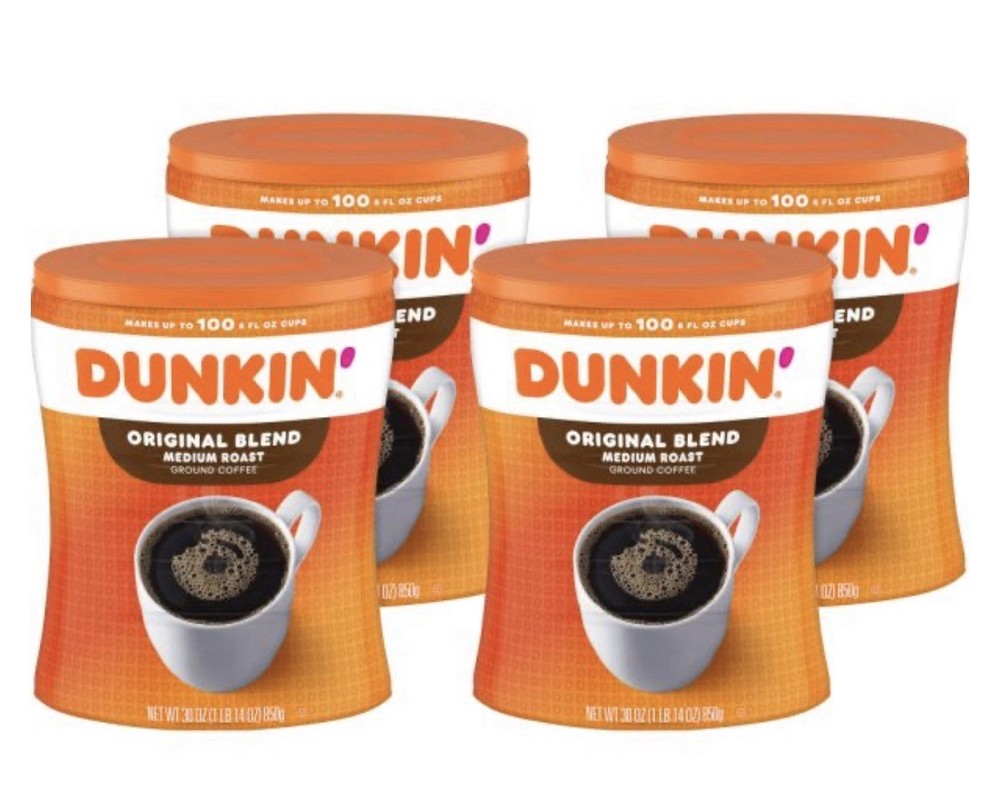 Dunkin' Original Blend Medium Roast Ground Coffee 4 Pack Pantry