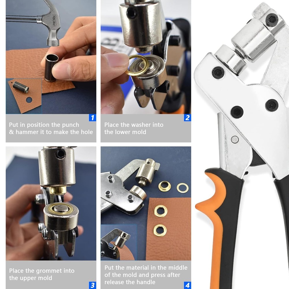Heavy Duty Grommet Tool Kit with Eyelets