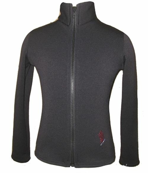 Figure Skating Jacket by Ice Fire - Blue crystals Biellmann applique