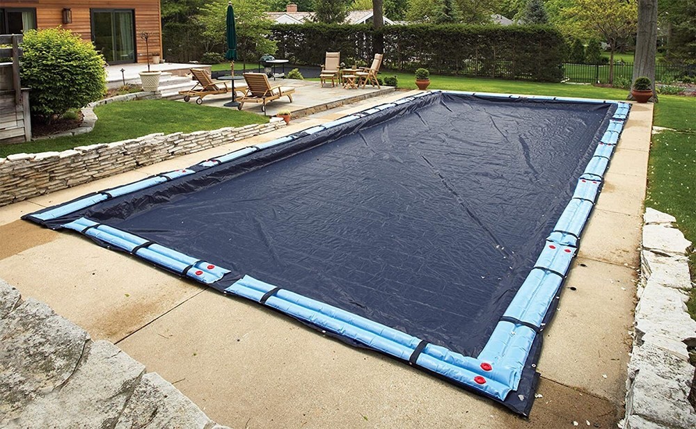 Cubierta Rectangular para Piscina Sobre el Suelo 20x44 ft Resistente a Rayos Sol