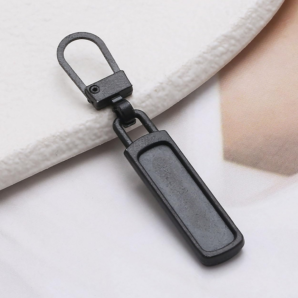12PCS Black Metal Zipper Pull Replacement Jacket Zipper Slider Replacement for S