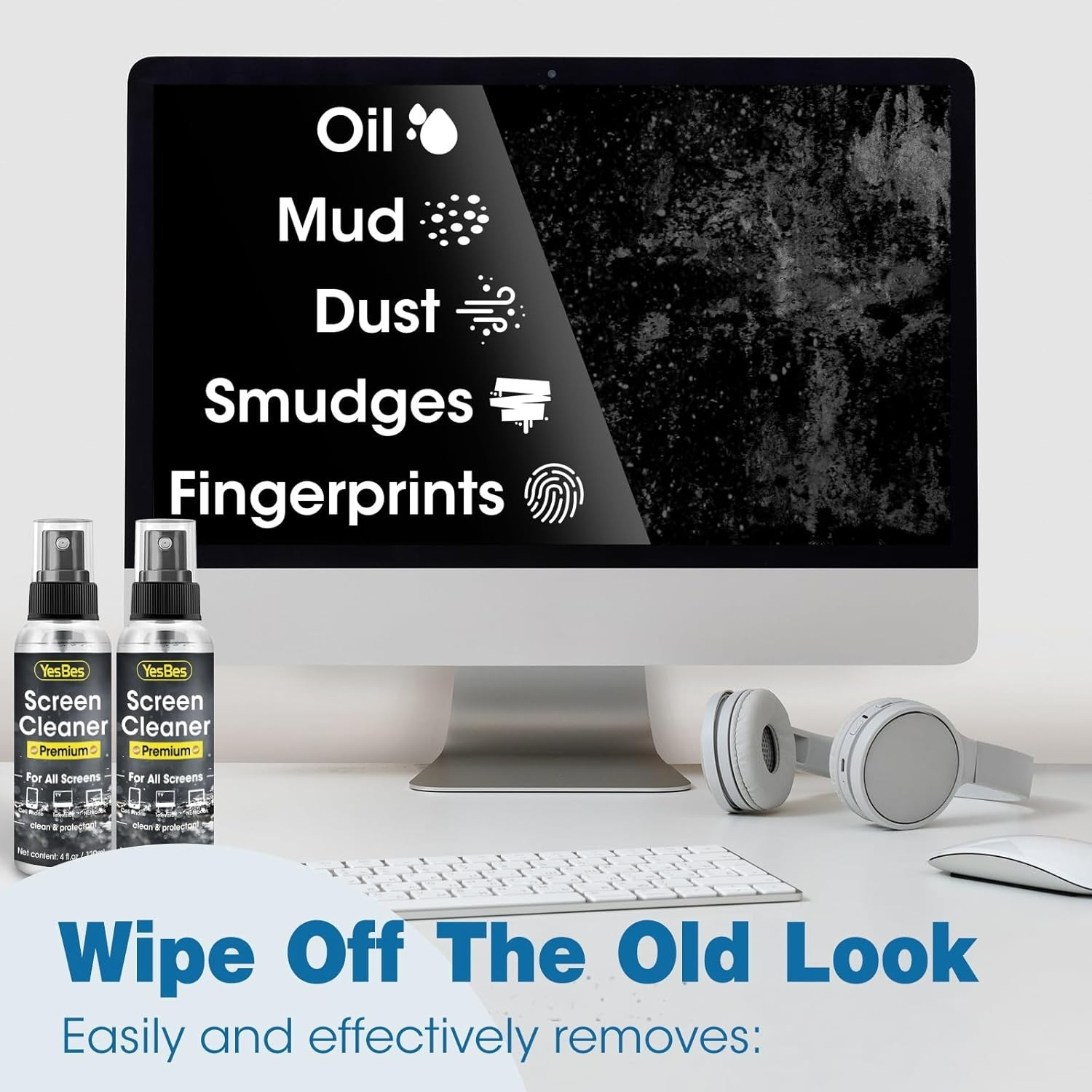 Screen Cleaner Spray 16Oz (4Oz X 4 Pack) - TV & Computer Screen Cleaner with