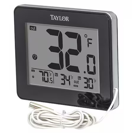 Taylor 1710 Digital Thermometer, 14 Degrees To 140 Degrees F For Wall Or Desk