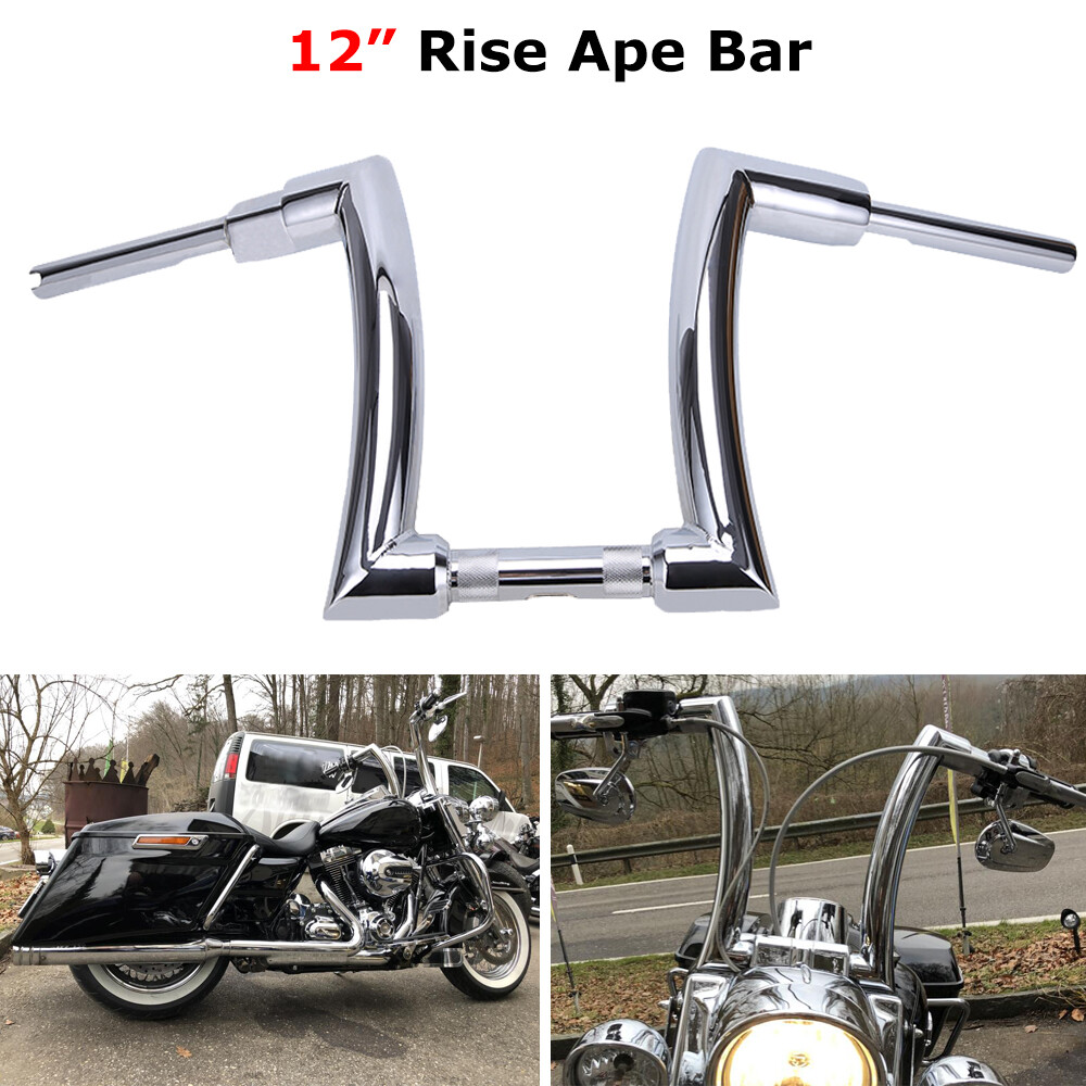 12" 14" 16" 18" Rise APE Hangers Handlebars 2" DNA Monster Fat Bars For Harley
