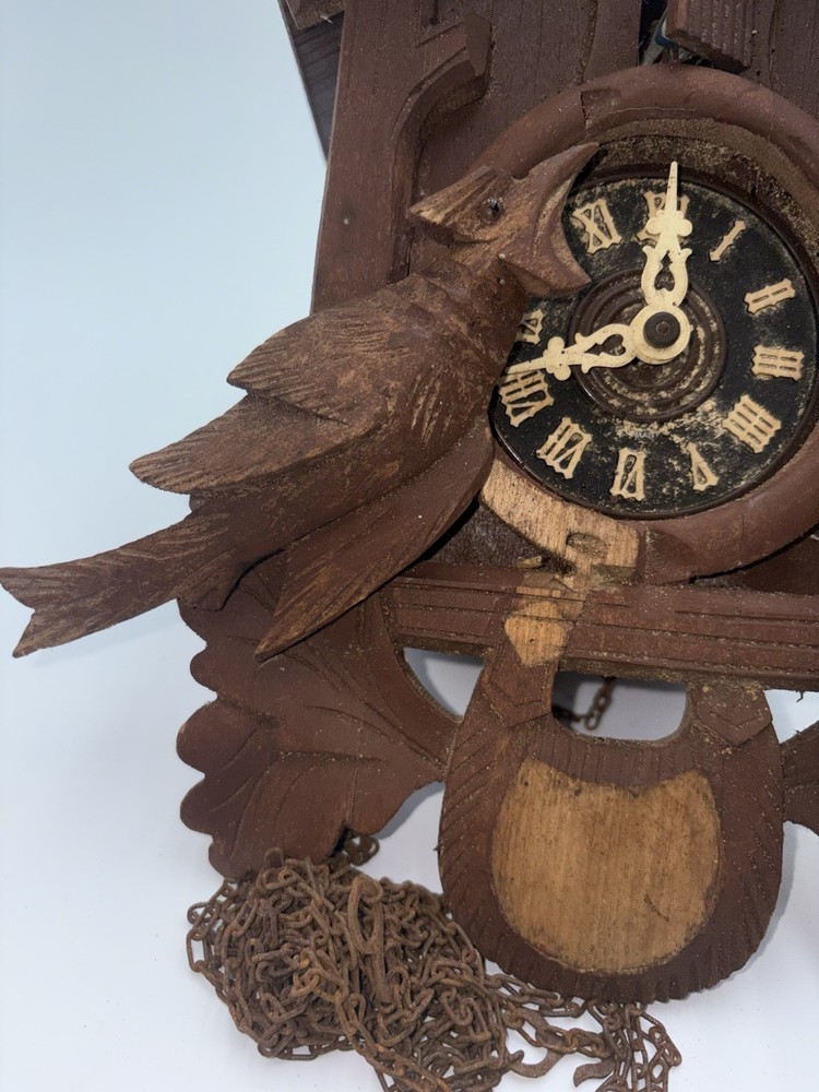 Vintage Regula Cuckoo Clock Germany W/ Bird & Rabbit Needs Work Untested
