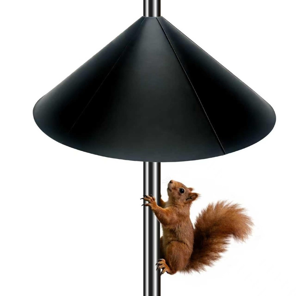 1 Pack 19 inch Squirrel Proof Baffle for Bird Feeder Pole,Shepherd's Black