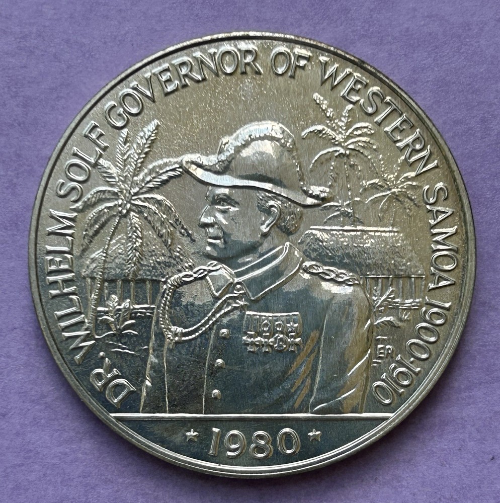 1980 Samoa 10 Tala Silver Coin
