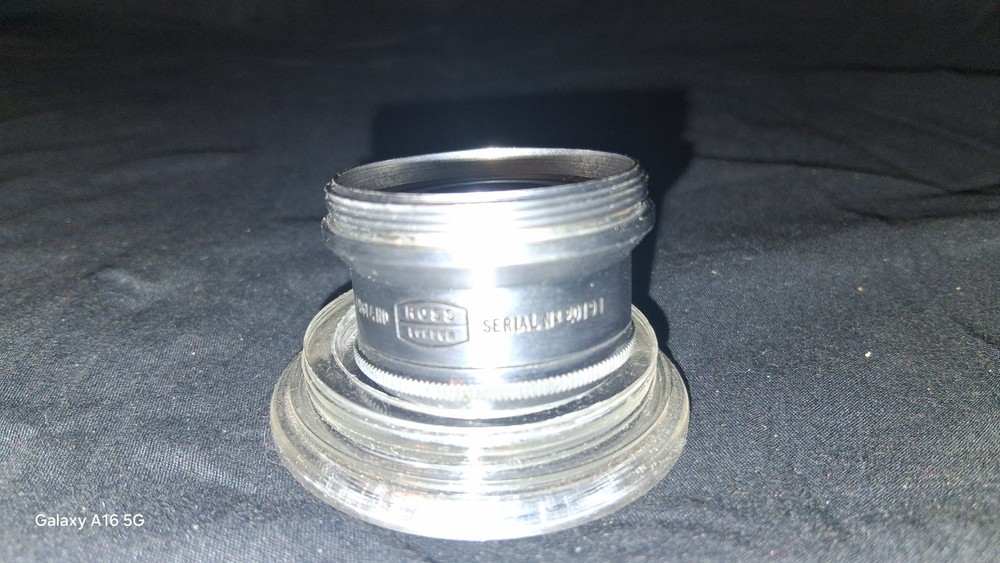 Ross Microscope Objective Lens Serial No. 20191 England with Protective Case