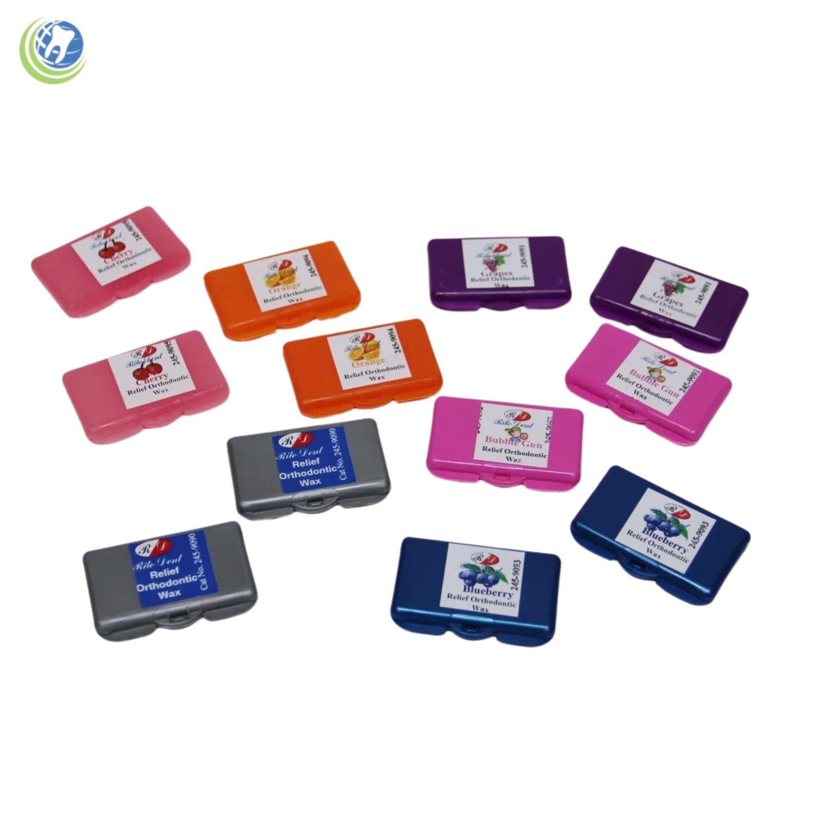 ORTHODONTIC DENTAL RELIEF WAX FOR BRACES GUM IRRITATION ASSORTED FLAVORS 12PK