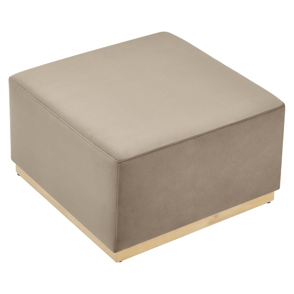 Modway Large 28" Square Performance Velvet Upholstered Ottoman