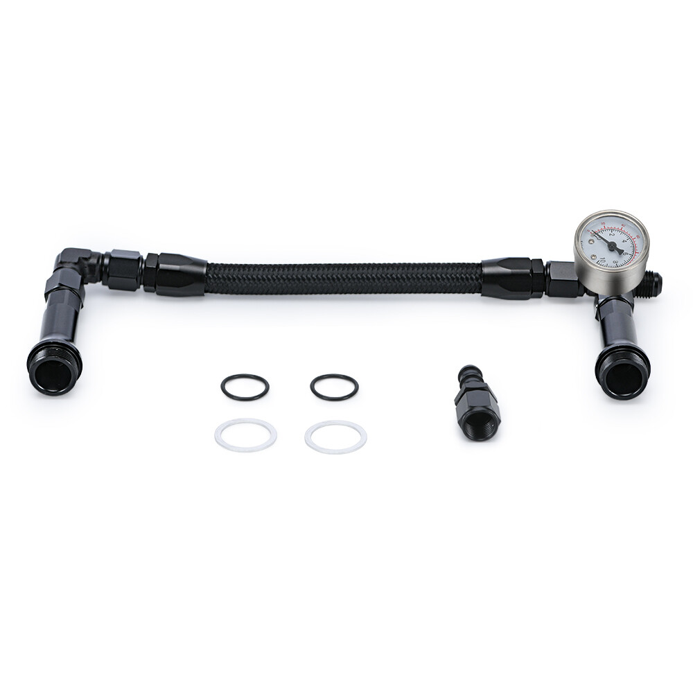 AN6 Braided Dual Feed Carb Fuel Line Double Pump for 4150 Holley Carburetor