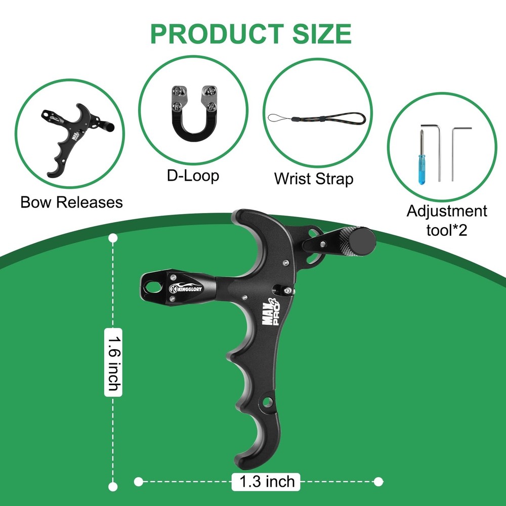 Thumb Release Bow Aid for Compound Bow, 360° Adjustable Archery Release for A...