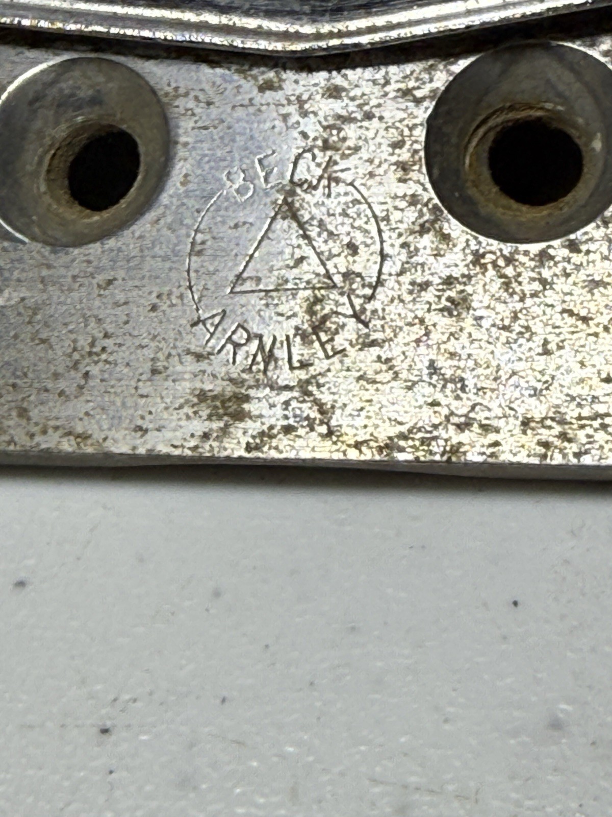 VINTAGE BECK ARNLEY CHOPPER TAIL LAMP BRACKET LICENSE PLATE BOBBER ALUMINUM WOW