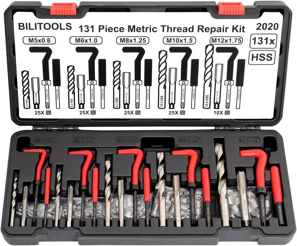 Comprehensive Metric Thread Repair Kit - Durable 304 Stainless Components