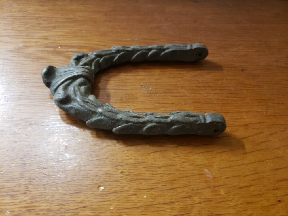 Vintage Ornate Brass Partial Door Knocker