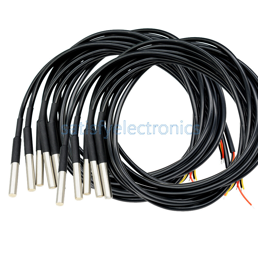 10PCS Waterproof Digital Thermal Probe or Sensor DS18S20 For Arduino Sensor