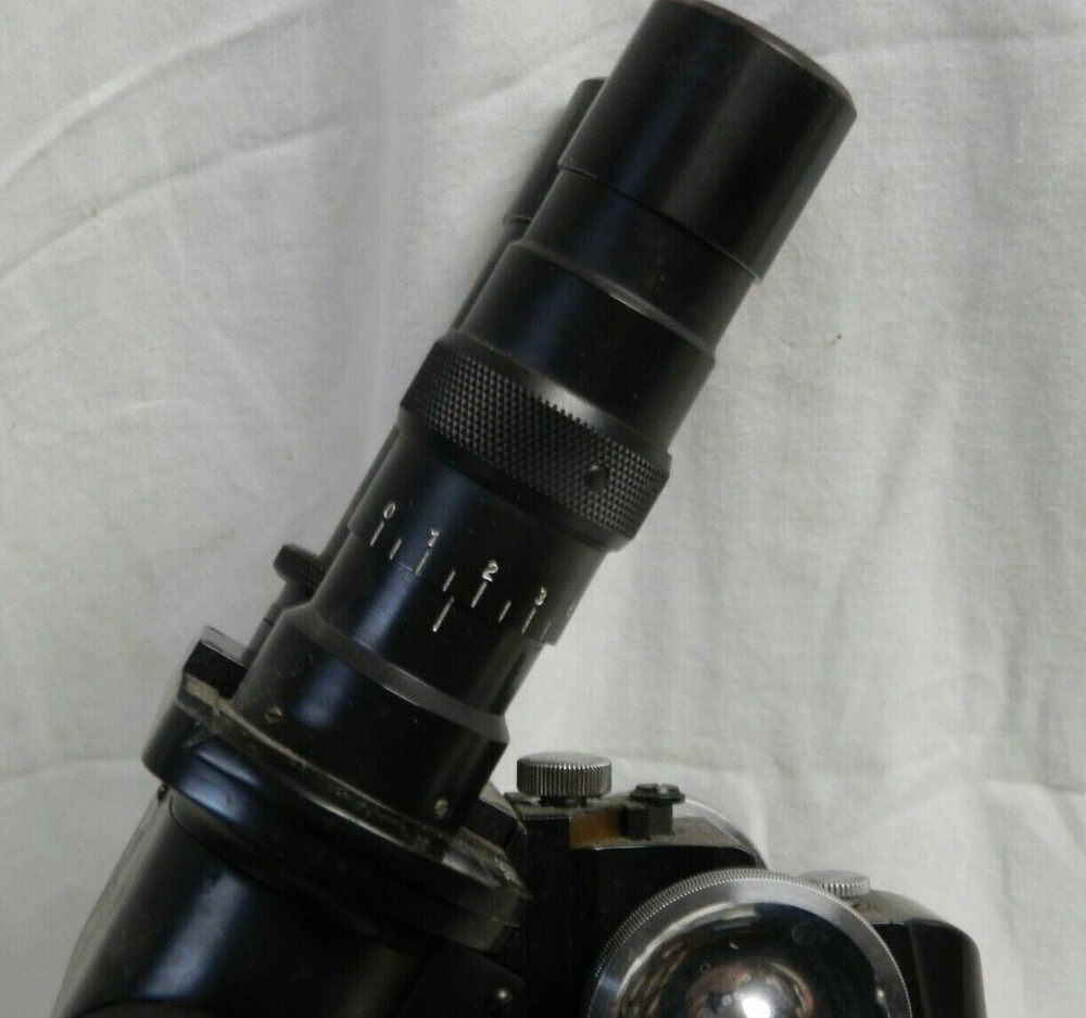 1946 SPENCER Buffalo Binocular Compound Scientific Microscope, Case, Lens, Man..