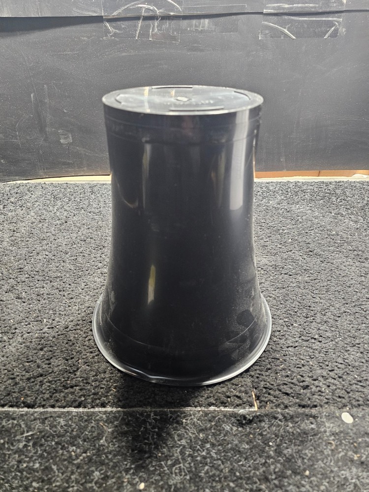 Siffron Polymer Bin 10" Height x 5.5" Base width x 8" Top Diameter, Black
